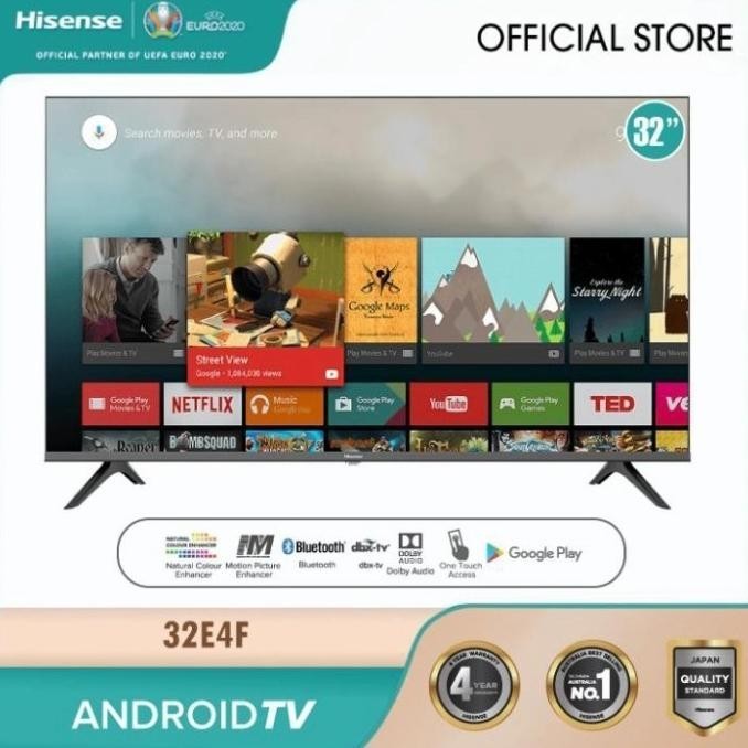 [Ready Stock] Android Tv 32 Inch Hisense E4F 32E4F Smart Digital Tv 32" Hisense