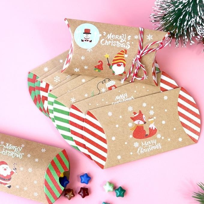 

Paper Box Natal Retro Gift Europe Kraft Paper Candy Boxes Christmas