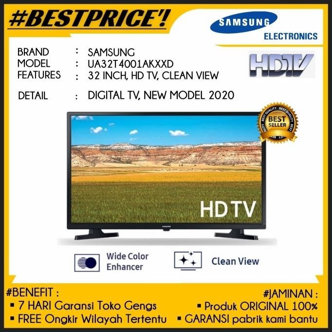 [Ready] Led Tv 32 Inch Digital Tv Samsung Ua32T4001Akxxd Hdtv Garansi Resmi