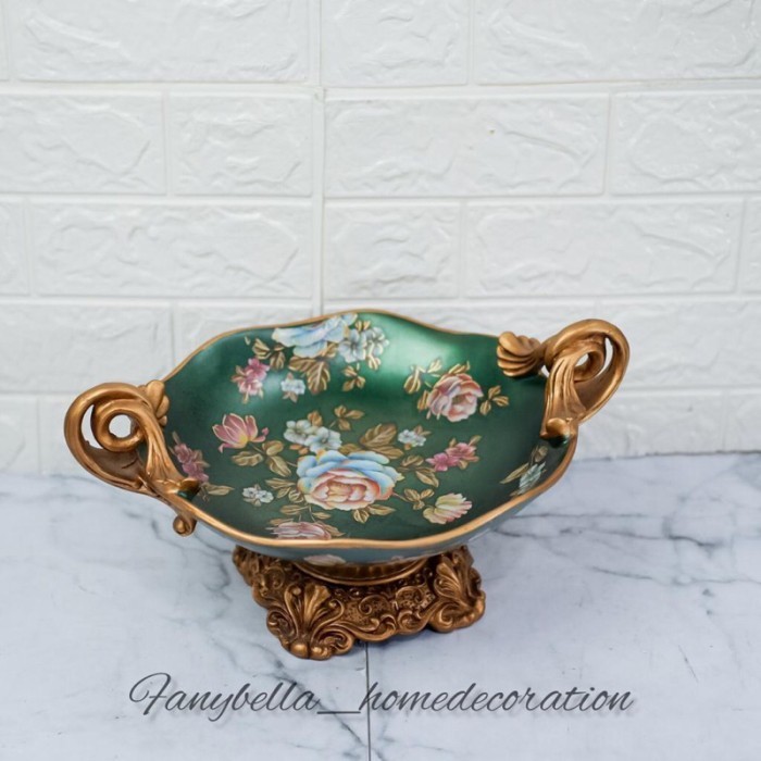 Gra Htm-409 Pajangan Meja Set Toples Vas Bunga Keramik Klasik Antik Guci