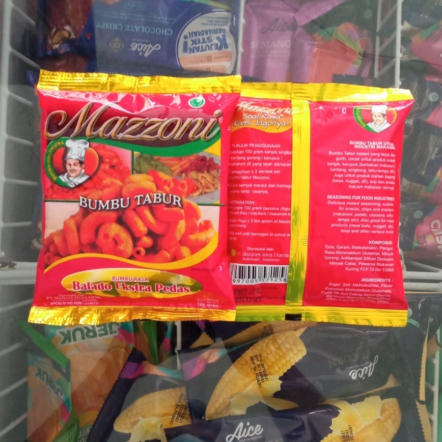 

Mazzoni Bumbu Tabur Balado Extra Pedas 100gr