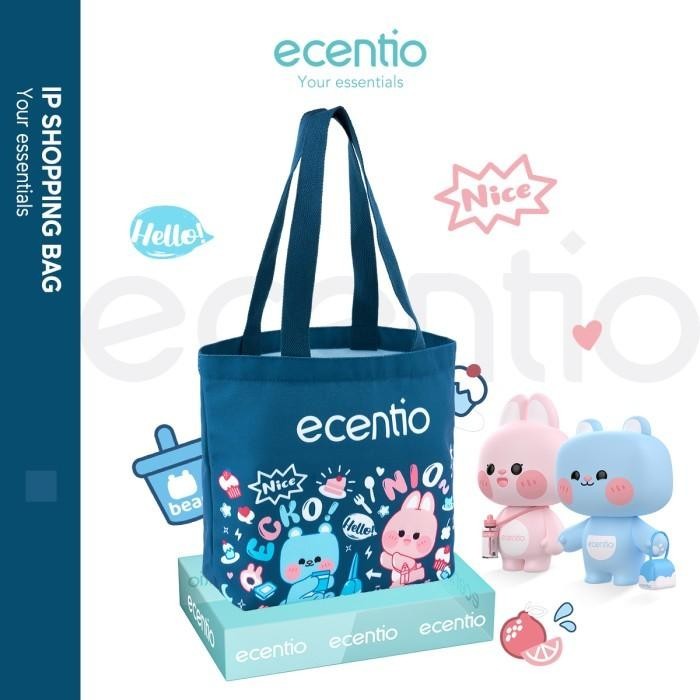 ecentio tote bag kanvas tas kain lucu tas belanja Kualitas Terbaik