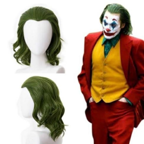 Properti Cosplay/ Wig Joker Hijau Halloween