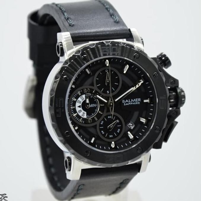 [Ready] Balmer B.7975Ms Silver Black Leather Black Original