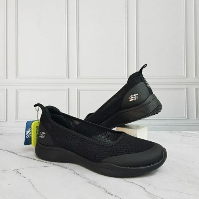 Sepatu Wanita Skechers Microburst / Sepatu Skechers Slip On Full Black