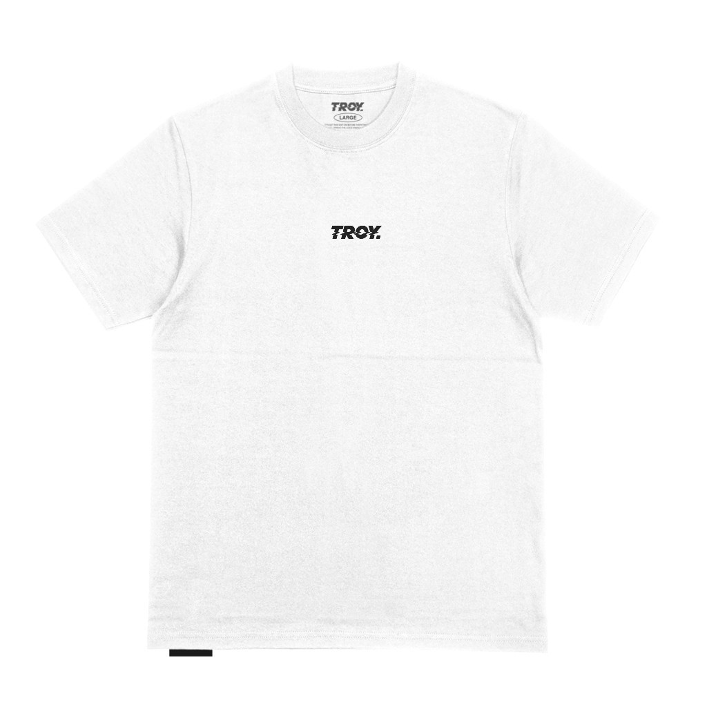 Troy Company Tshirt Kaos Putih Basic Tee Logo MT 2045