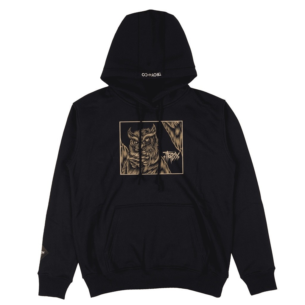 Troy Company Pullover Hoodie Black Midnight Perch - Jaket Hoodie Hitam KH 2399