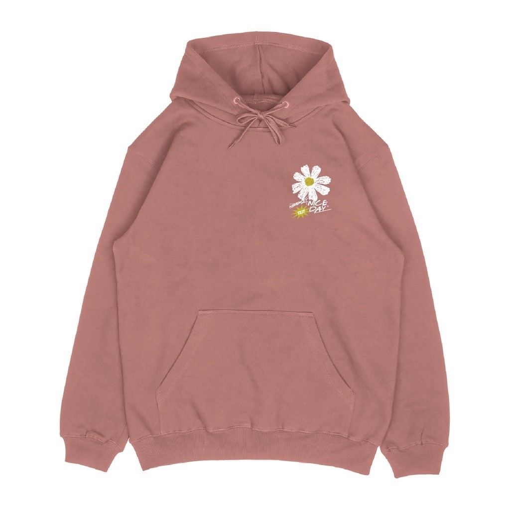 Troy Company Pullover Hoodie Pink Salmon Nice Day - Hoodie Pria Wanita Pink Salmon KH 2288