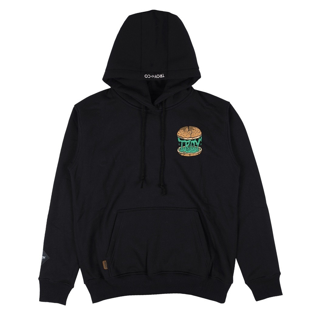 Troy Company Hoodie Pullover Black Slime Burger - Jaket Hoodie Pria Hitam KH 2155