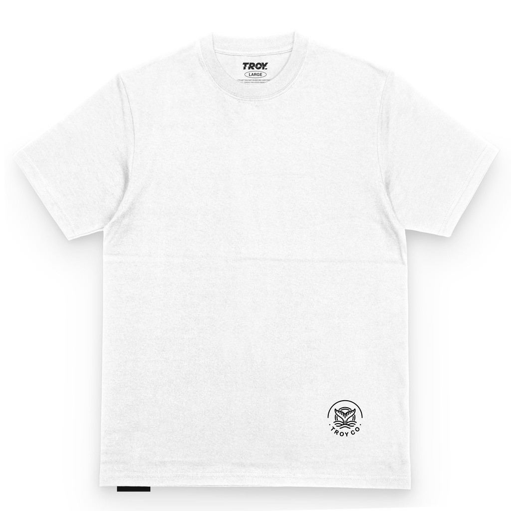 Troy Company Kaos Pria Lengan Pendek Putih - Whale Tail Ocean Tshirt White MTD 2283