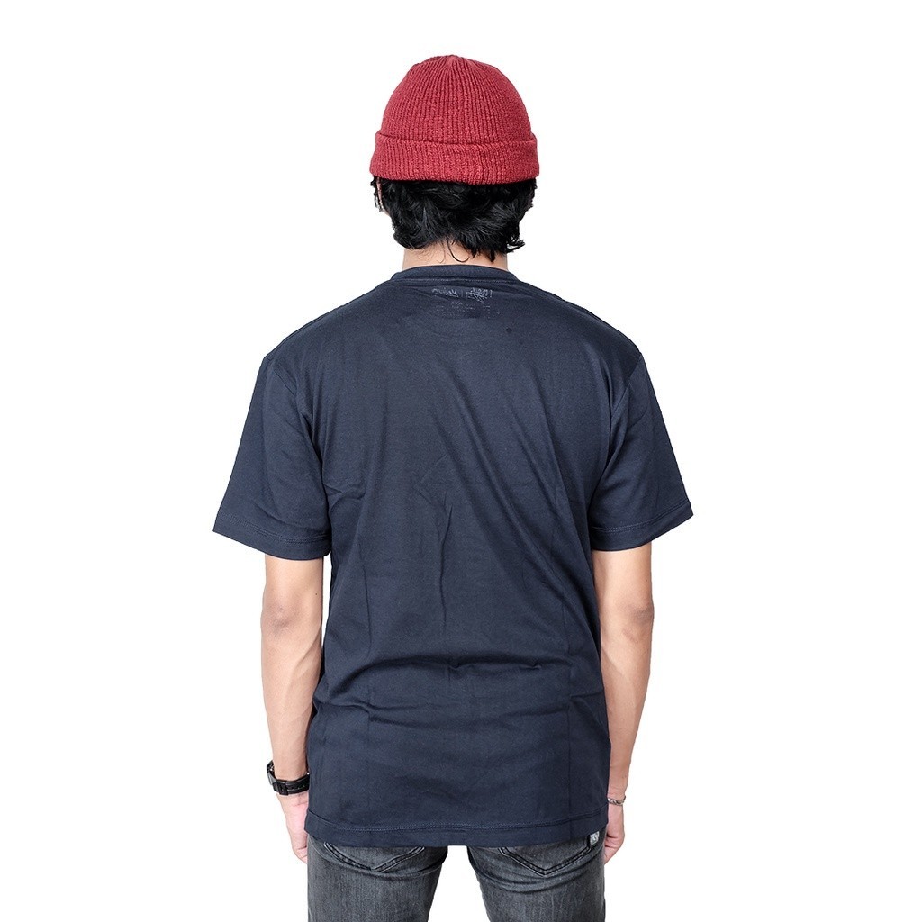 Troy Company T-shirt Blue Navy Groen - Kaos Lengan Pendek Kaos Biru Navy MTD 1878