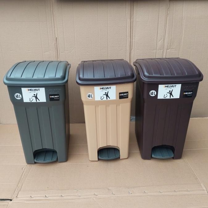 Tempat sampah injak minimalis premium 40 liter helmut