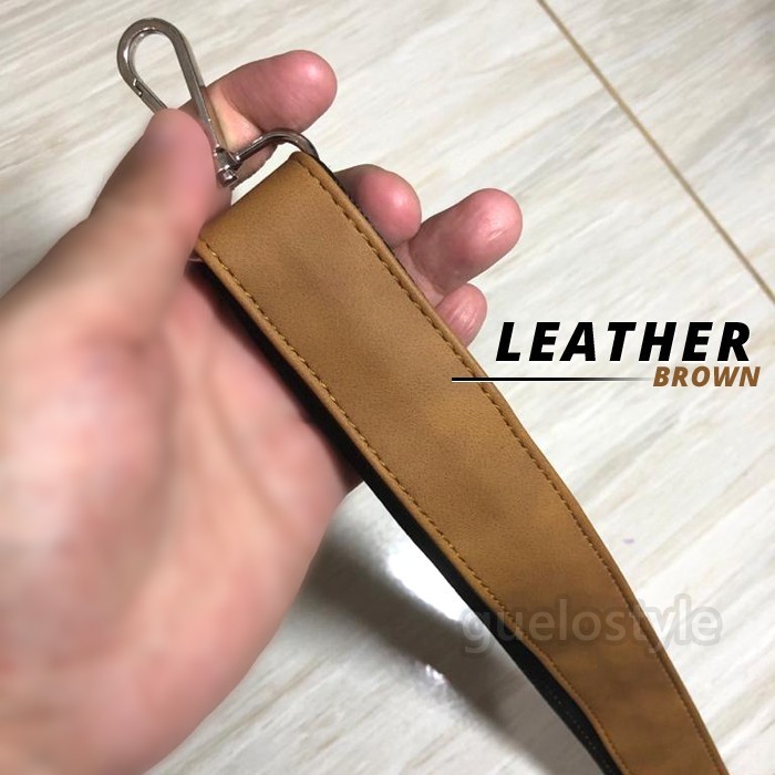 SALE TALI SELEMPANG TAS KULIT / STRAP TAS KULIT COKLAT MUDA