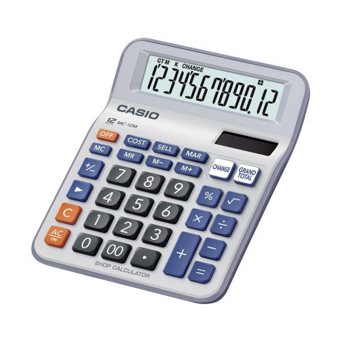 

CALCULATOR DESKTOP MENGGUNAKAN BATERAI BESAR A2 AA MC12M MC 12 M CASIO