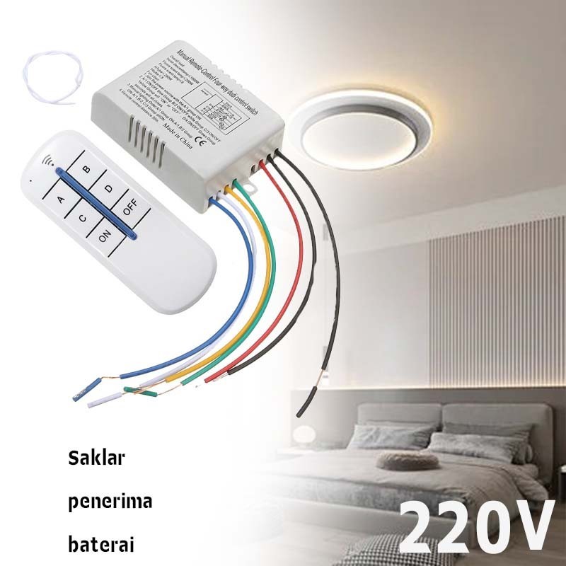 220v Remote Saklar Universal Remote Saklar On Off 12v  Remot Saklar Lampu Saklar Jarak Jauh