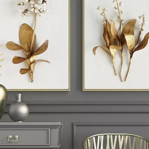 Lukisan Daun Emas Kanvas Print Hd Ern