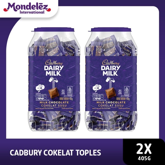 

Ready Cadbury Diary Milk Cokelat Neaps Jar Toples - 2 pcs