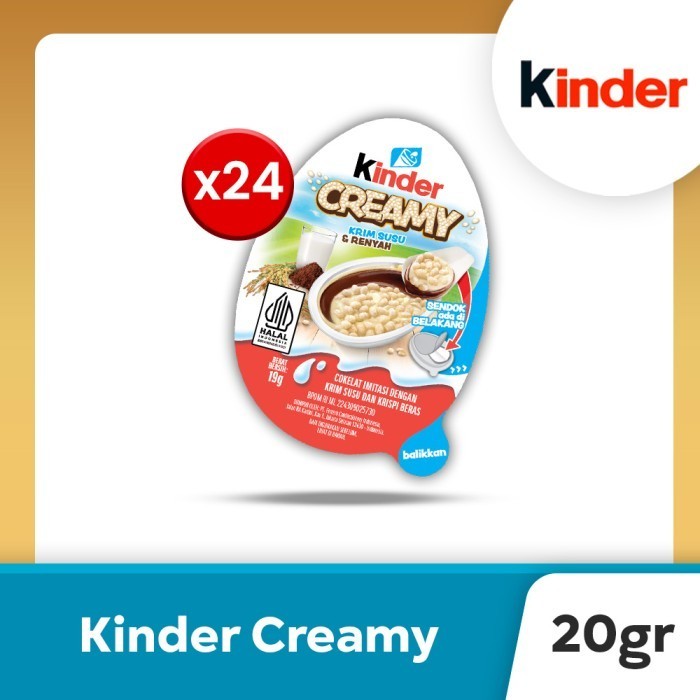 

Ready Kinder Creamy Milky & Crunchy 19gr Isi 12pcs - TWINPACK
