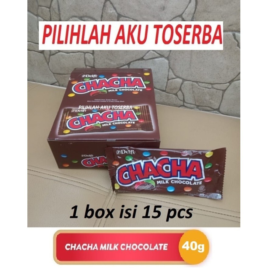 

Ready CHACHA Milk Chocolate 40 g - (HARGA 1 BOX ISI 15 PCS)