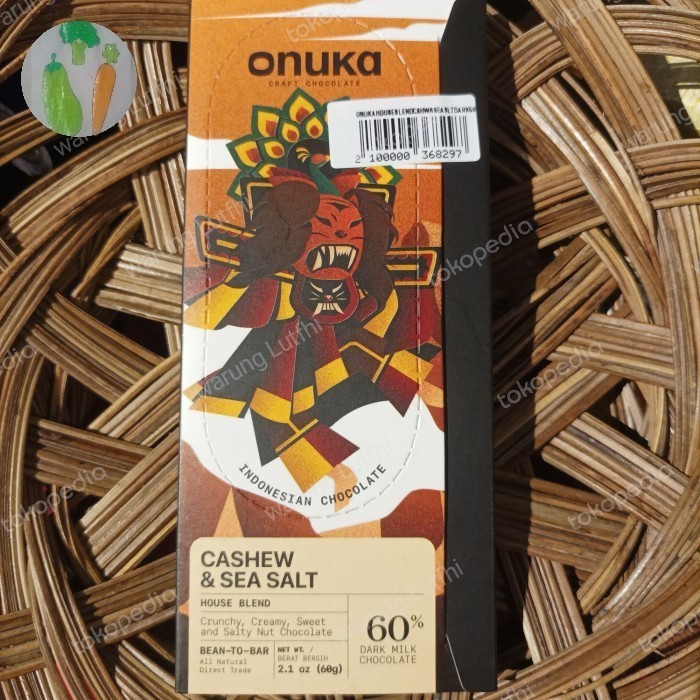 

Ready Onuka Cashew n Sea Salt 60gr Coklat