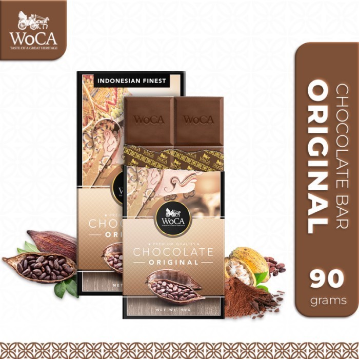 

Ready WoCA Premium Chocolate 3 x 90g Bars - Cokelat Batang Rasa Original