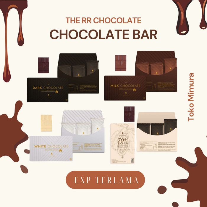 

Ready The RR Chocolate Coklat Premium Dark Milk White 70% Dark Cokelat Bar