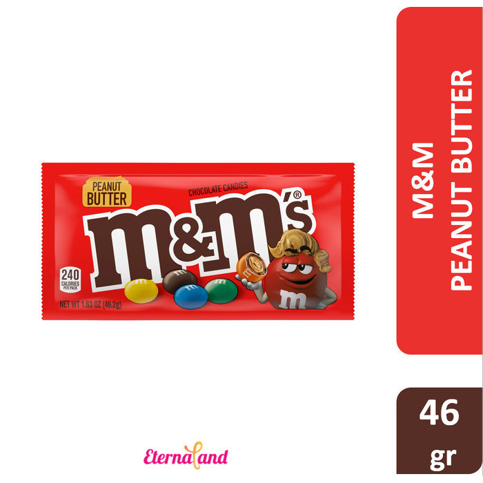 

Ready M&M Peanut Butter 1.63 oz (46.2 oz) - cokelat rasa selai kacang