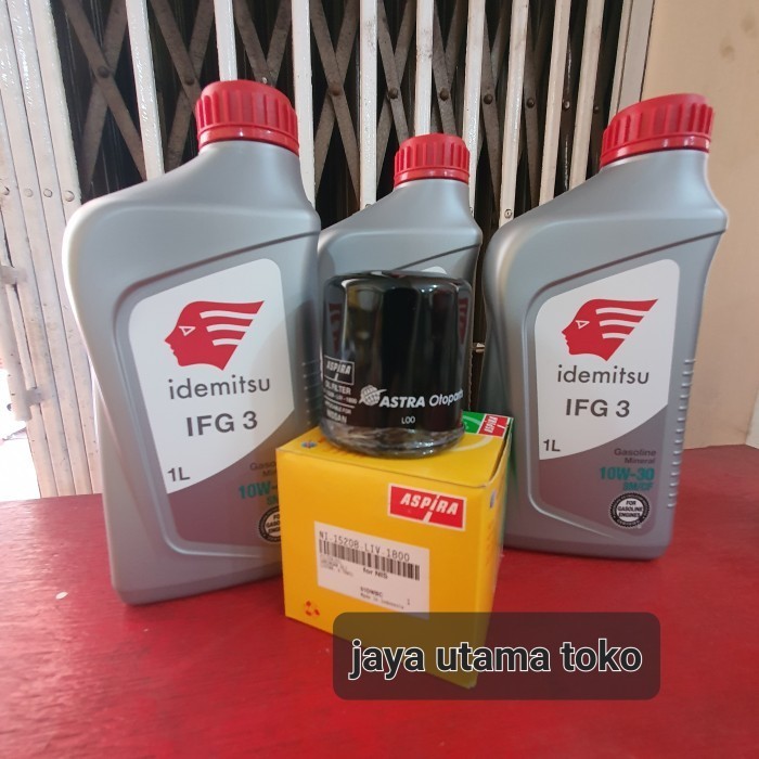 OLI IDEMITSU 10W30 + OLI FILTER NISSAN LIVINA XTRAIL MARCH DATSUN