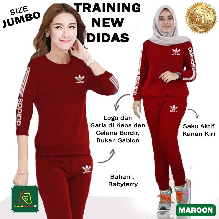 Stln Olahraga Wanita Dewasa Satu Stel Baju Senam One Set Baju Celana Wanita Stlan Perempuan Jogging 