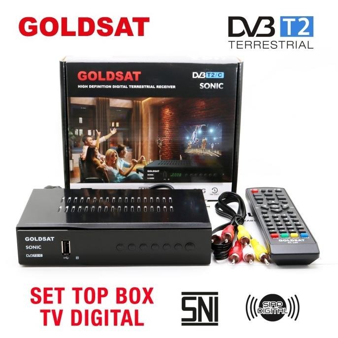 Set Top Box TV Digital GOLDSAT SONIC DVB-T2 STB Terrestrial