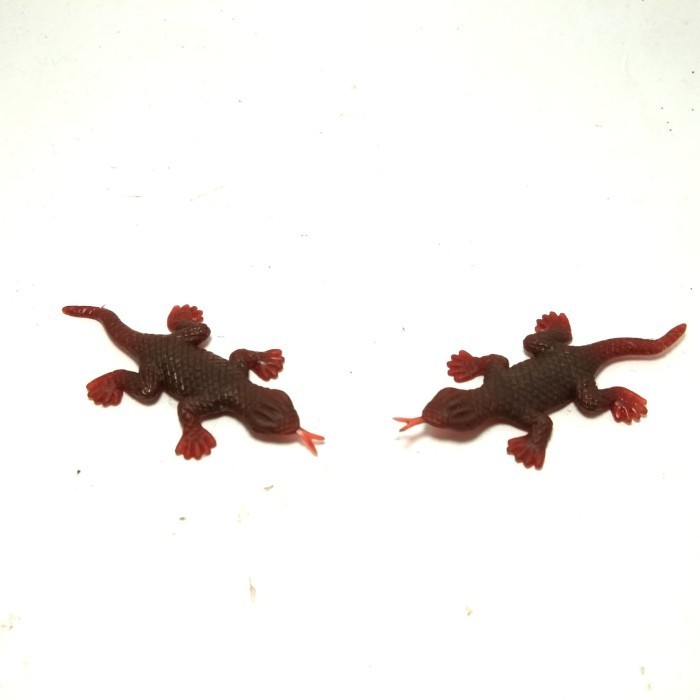 BARU ANIMAL CICAK KARET MAINAN ANAK FIGURE HEWAN