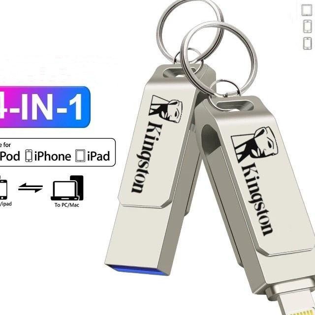Otg Flashdisk 1Tb Ios, , Pc, Usb 3.0, 2 In 1, Venda Quente, Prata Otg Drive For Komputer