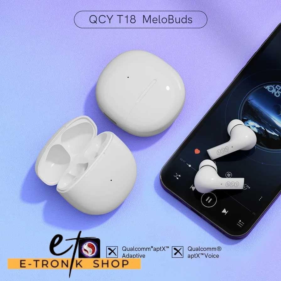 ETRONIK QCY Headset TWS Bluetooth Earphone Wireless Noise Reduction HiFi - T18