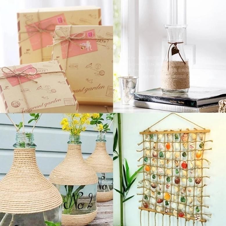 

fg-87 Tali Rami Roll / Tali Goni Gulungan 2-3 PLY 500 dan 1000 Meter / Tali Undangan / Tali Hampers / Tali Souvenir / Tali Dekorasi Hiasan Kerajinan / Tali DIY Rustik / Tali Aesthetic / Tali Foto Polaroid / Tali Rami Tugas Sekolah Lomba Kerajinan