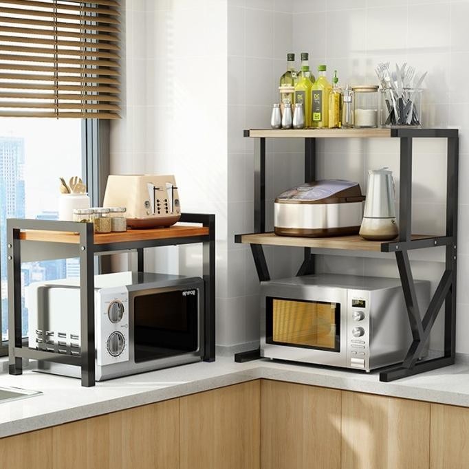 Rak Microwave Rak Dapur Portable Serbaguna Rak Oven Rak Penyimpanan