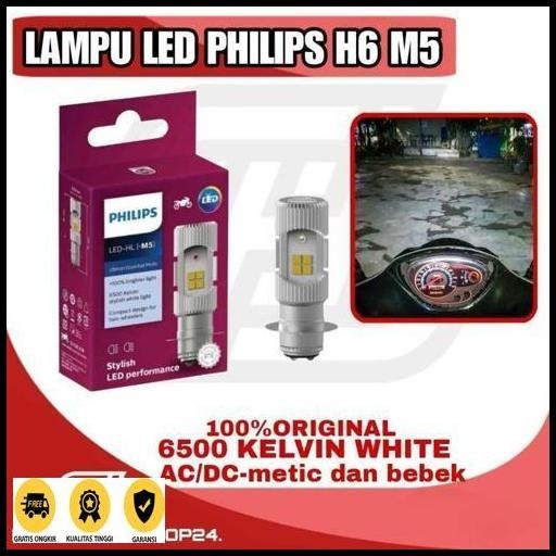 Tarbaru Lampu Led Depan Motor Philips M5 Lampu Mobil Lampu Led Vario 125 Supra X Lampu Bohlam Motor 