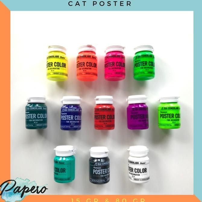 

hqu Poster Color / Cat Poster Satuan 15ml