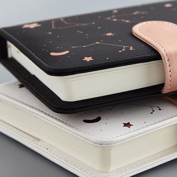 

Starry Sky Planner 2024 Yearly&Weekly Planner 288 Pages A6 Size Notebook/Journal/Diary Pu Leather Soft Cover Stationery