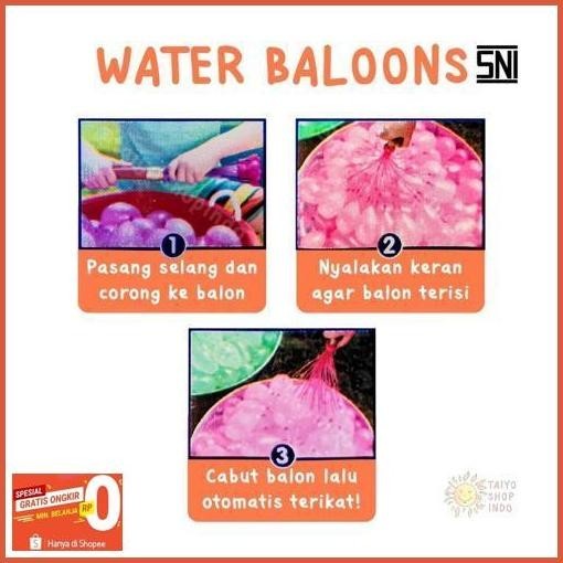 Bisa Cod Taiyo Mainan Magic Water Balloon 111 Pcs Perang Balon Air Baloon Permainan Outdoor Harga Di