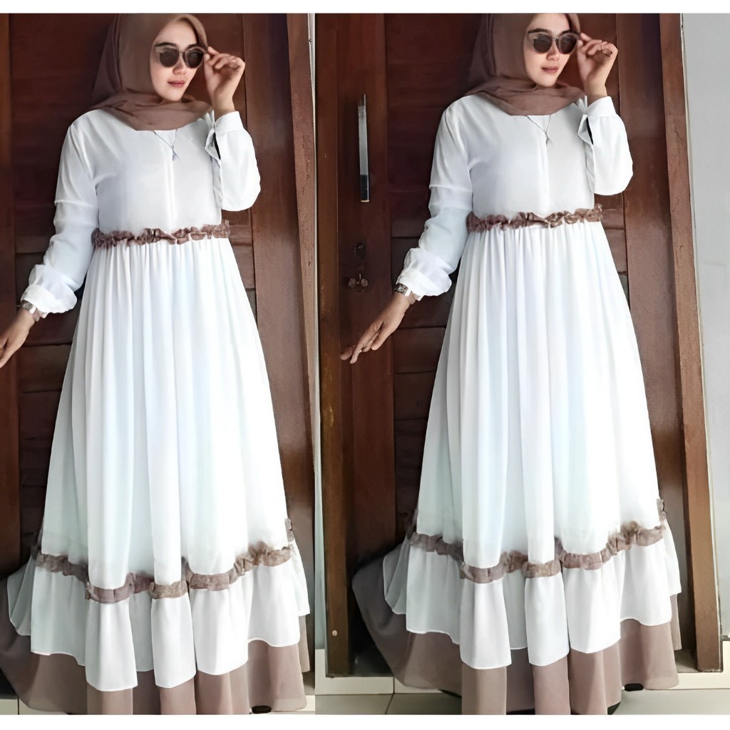 Gamis Pakaian Wanita Syari Gmis Syar'I Casual Premium Elegan Ori Bju Pesta Kondangan Terbaru 2024 Ba