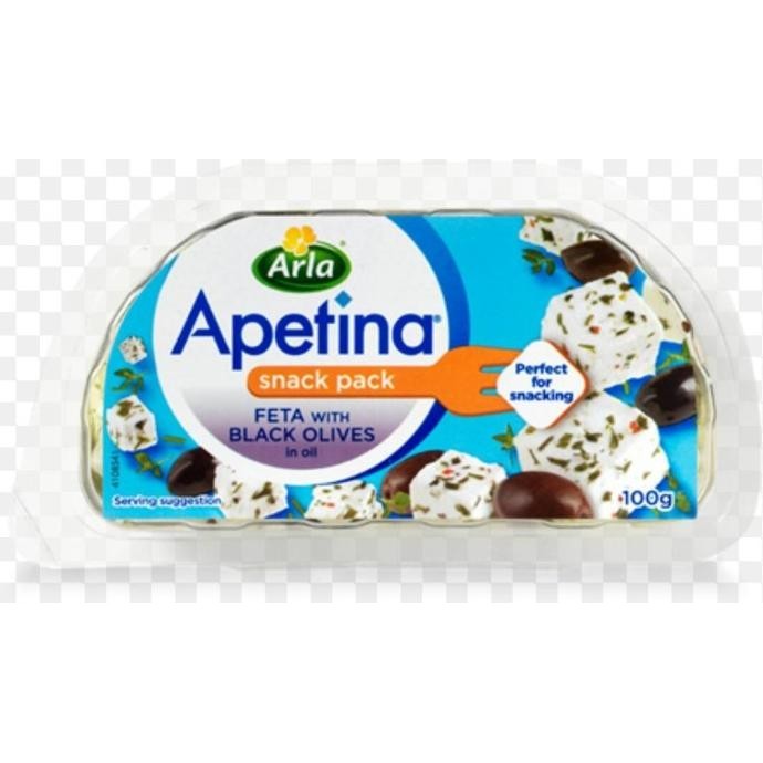 

Arla Apetina Snack Pack Feta with Black Olives Snek Keju & Buah Zaitun GM