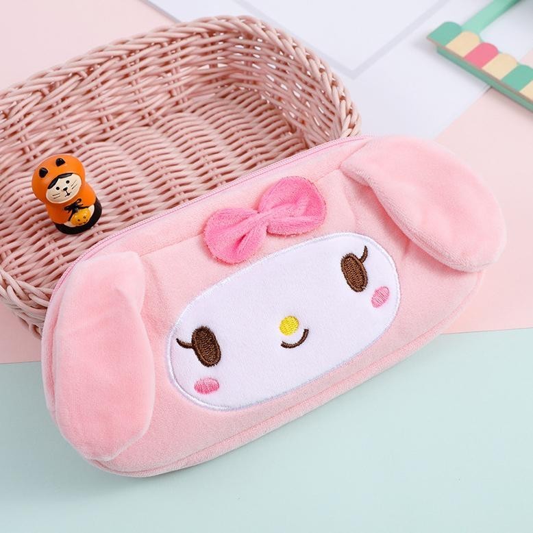 

(Krmi) Tempat Pensil Bulu Sanrio Terbaru - Pouch Bulu Cinnamorol Melody Kuromi