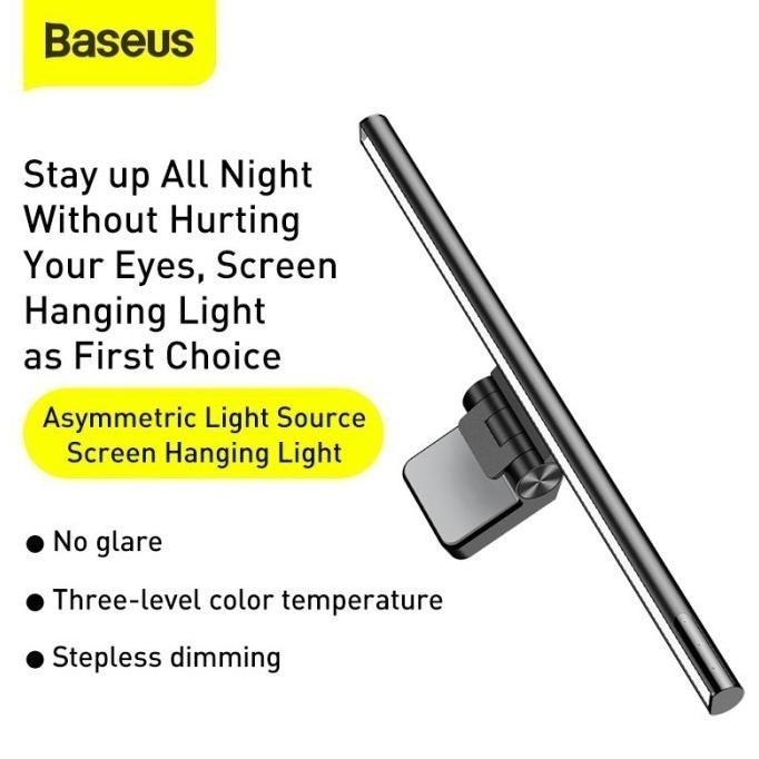 BASEUS I-WOK LAMPU LAYAR LED MONITOR KOMPUTER SCREEN HANGING LAMP BACA