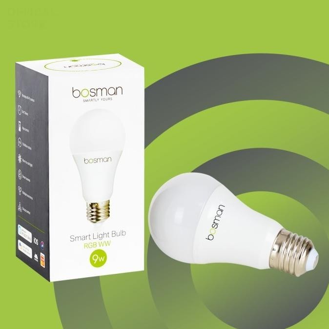 Bosman Smart LED Light Bulb 9W RGBWW - Bohlam Wifi IoT Smart Home