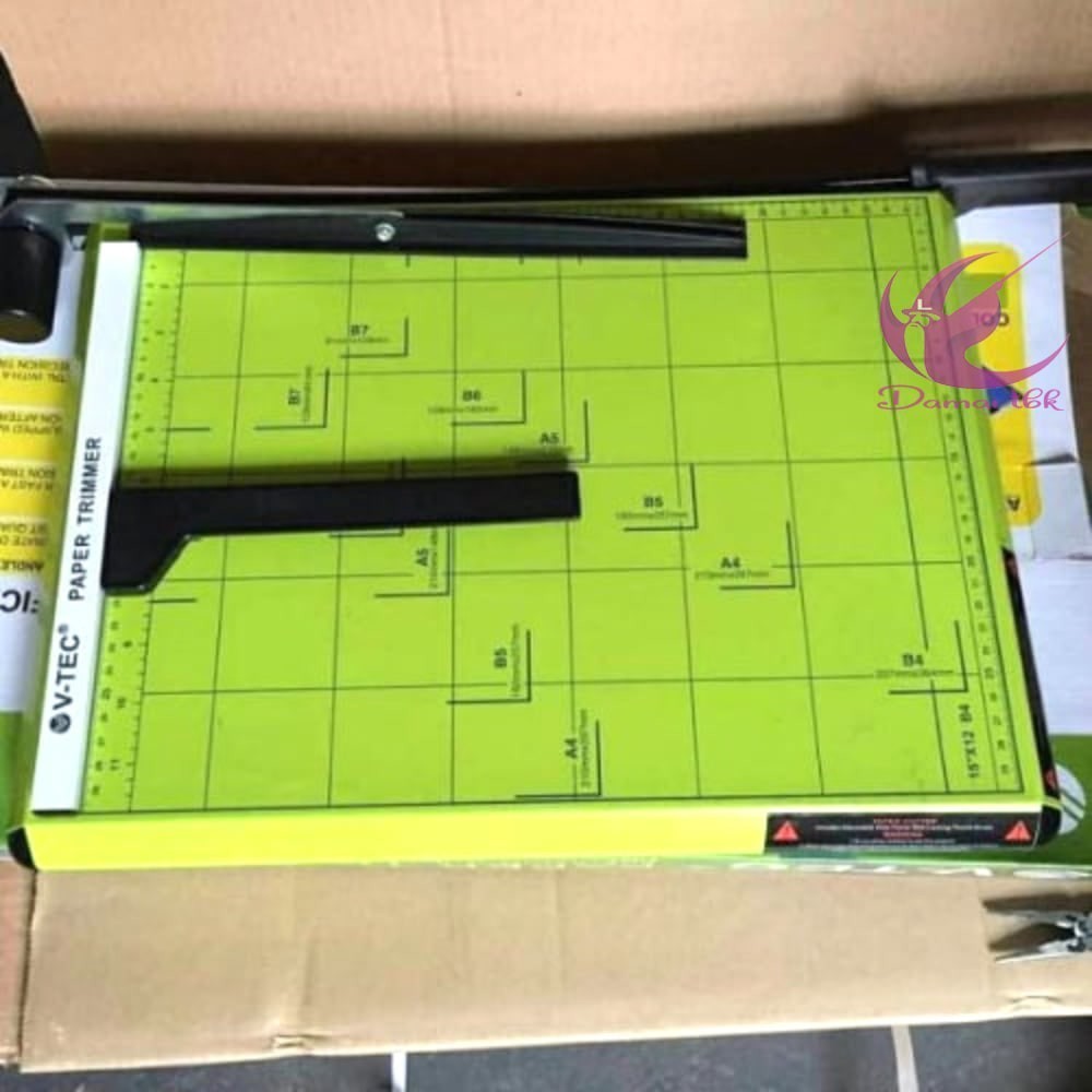 

READY >> PAPER CUTTER / ALAT PEMOTONG KERTAS PAPER TRIMMER V-TEC B4 1512 PALING REKOMEND