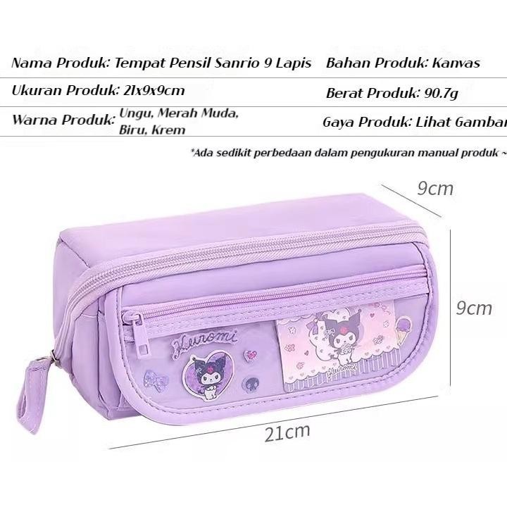 

(Krmi) Baru Berkapasitas Besar Tempat Pensil Sanrio Tempat Pensil Baru Tahan Air Lucu Pena Tas Kuromi Cinnamoroll Penyimpanan Alat Tulis Siswa Perlengkapan Sekolah Ins Kawaii Hadiah