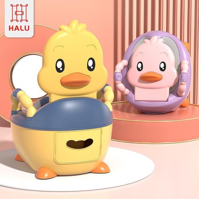 Halu Baby Potty Training Portable Training WC Jongkok Duduk HSB783