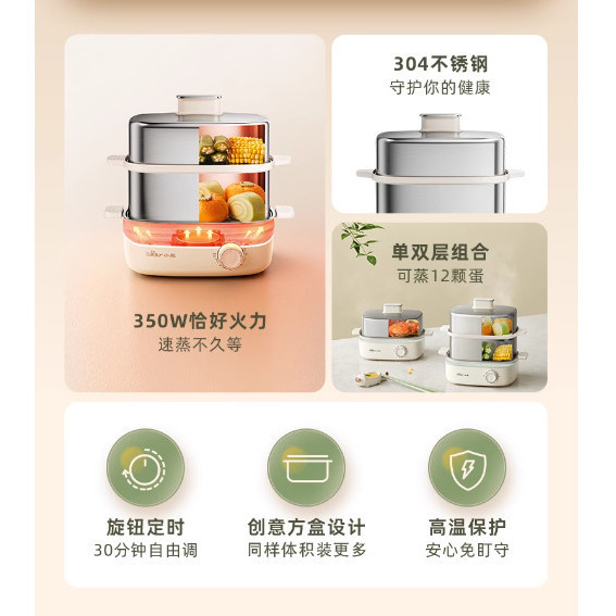 Egg Steamer Electric / Pengukus Listrik Multifungsi / Steamer Listrik