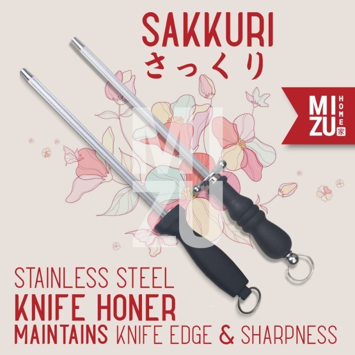 MIZU SAKKURI Knife Sharpener Honing Stick Pengasah Pisau Stainless