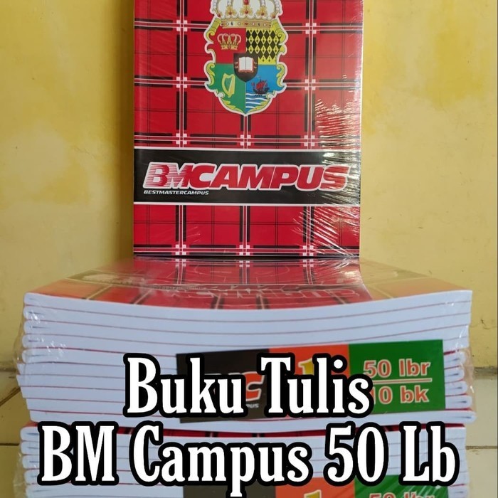 

10 pcs BUKU Tulis BOSS 50 lembar Buku CAMPUS sekolah Buku garis BOXY